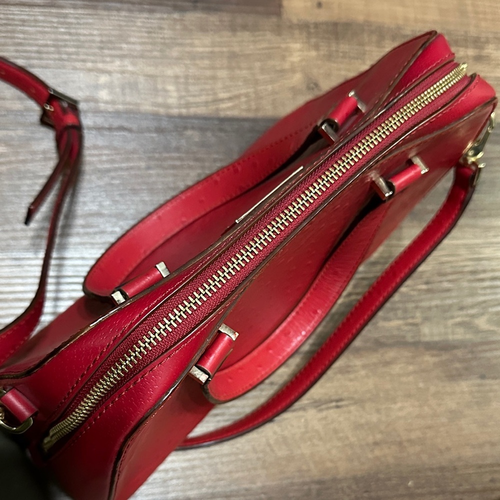 Kate Spade Textured Red Satchel - Picture 8 of 11